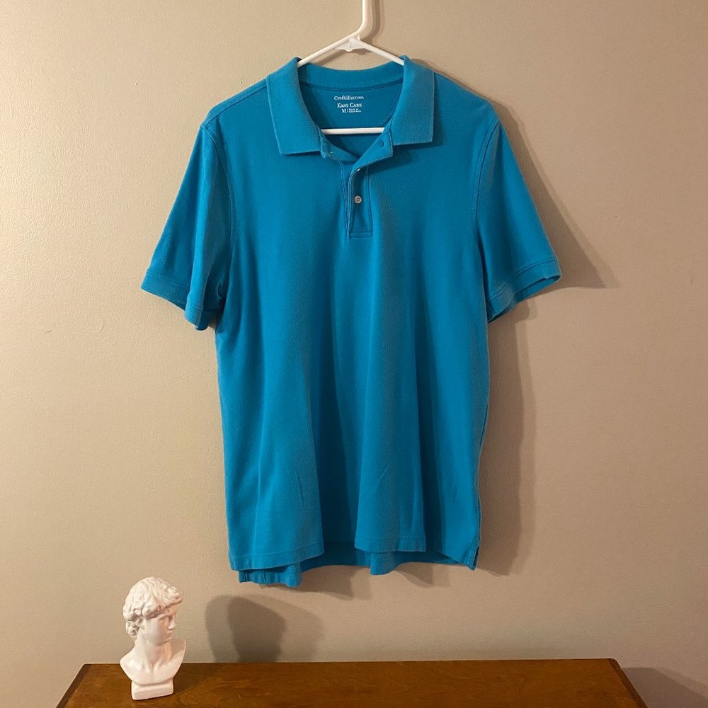 Croft & Borrow, Men's M, Blue polo,100% Cotton